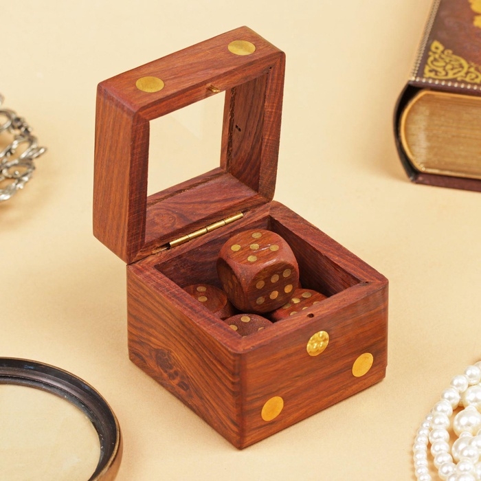 Игра настольная «Кубики», 5.5×6.5×6.5 см, дерево шишам