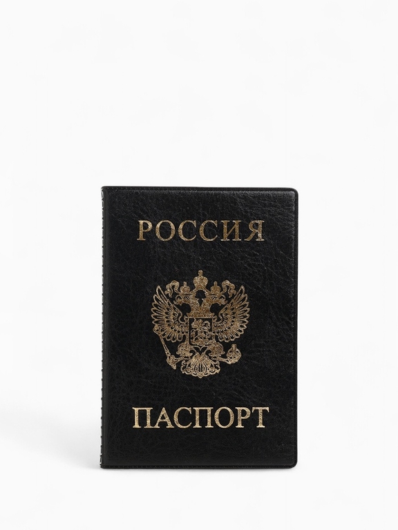 Обложка для паспорта, цвет чёрный