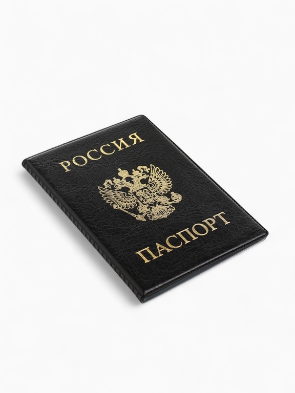 Обложка для паспорта, цвет чёрный