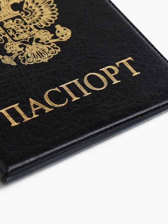 Обложка для паспорта, цвет чёрный