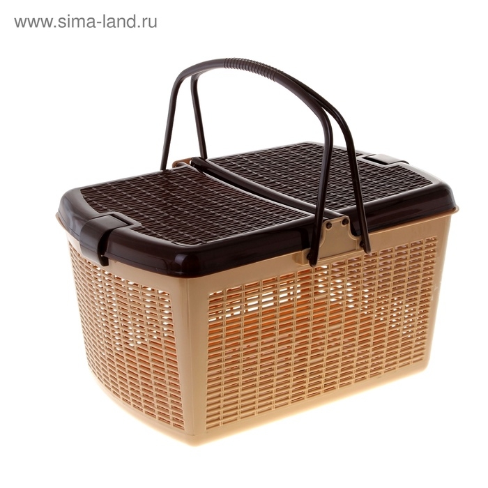 Корзина 47х36х27,5 см, бежево-шоколадный