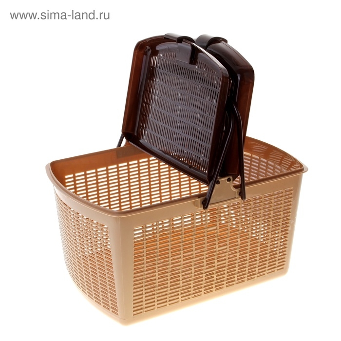 Корзина 47х36х27,5 см, бежево-шоколадный