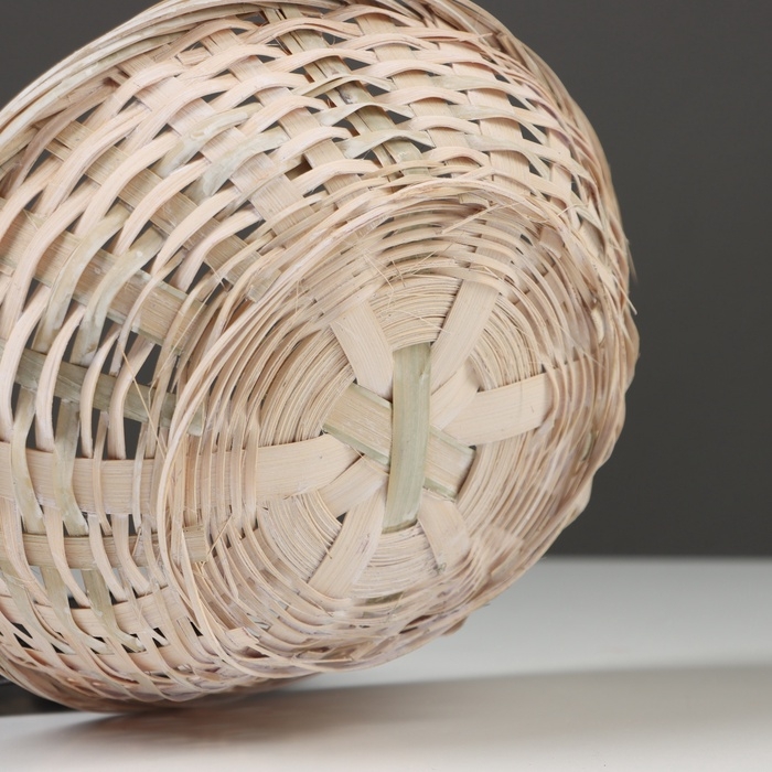 Корзина плетёная, 19×5 см, белый, бамбук