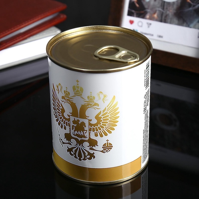 Носки в банке "Президентские"  (мужские, цвет черный)