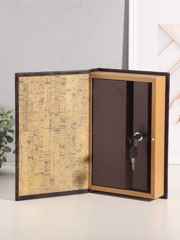 Шкатулка книга-сейф «Эпоха искусства», дерево, тиснение, золотом 26×17×5 см