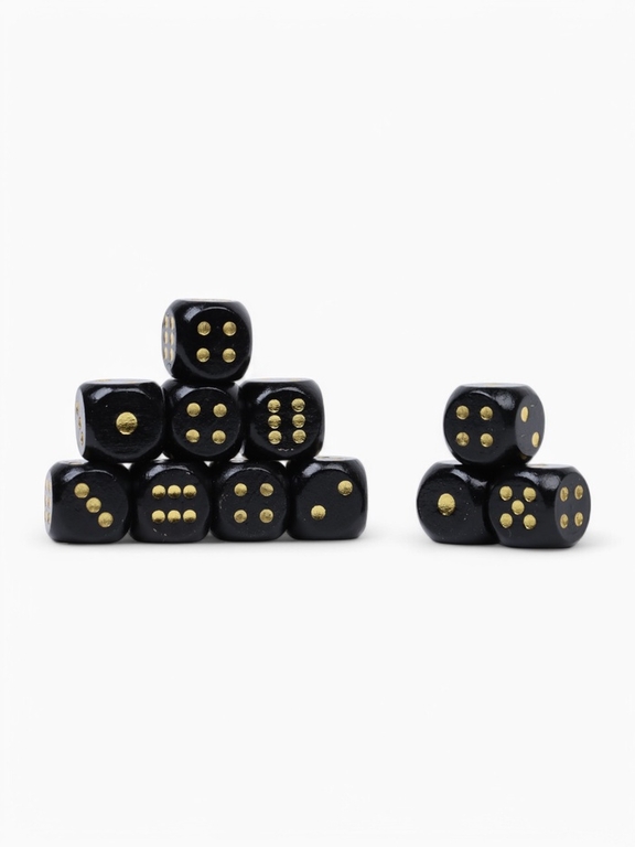 Кости игральные кубики 1.6×1.6 см, фасовка 100 шт.