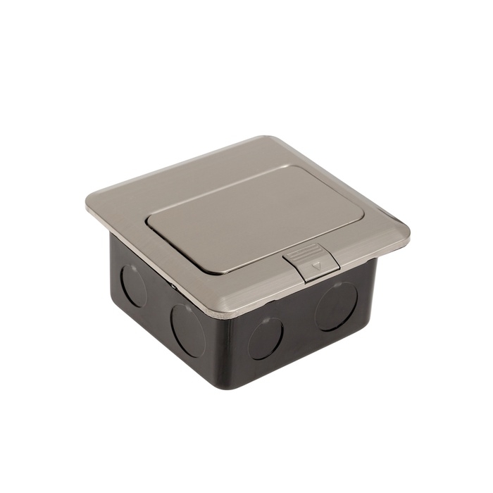 Розетка выдвижная, 16 А, одноместная, USB + Type-C, серебристая