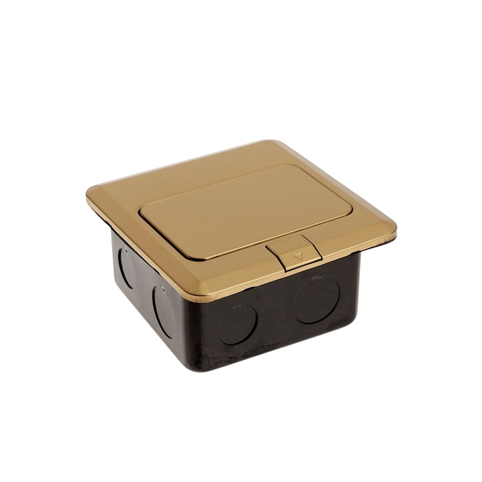 Розетка выдвижная, 16 А, одноместная, USB + Type-C, золотистая