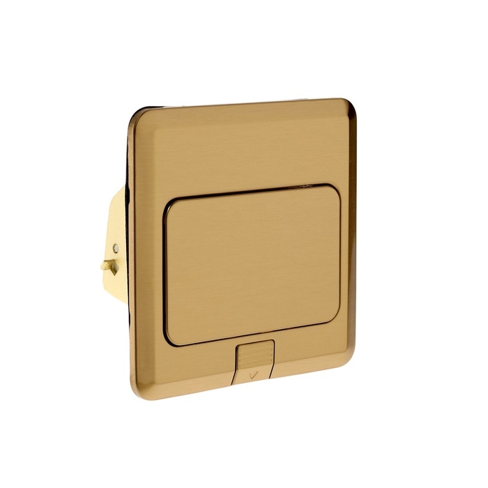 Розетка выдвижная, 16 А, одноместная, USB + Type-C, золотистая