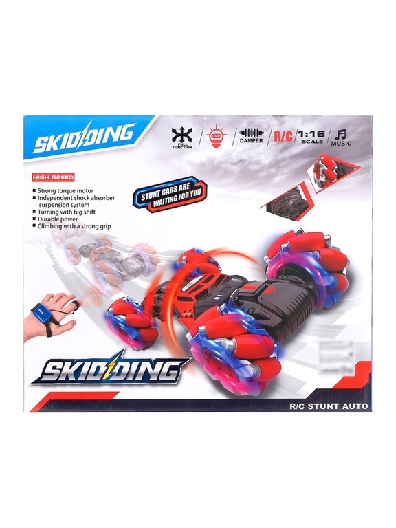 Машинка-перевёртыш HYPER SKIDDING с управлением жестами, свет, масштаб 1:16, цвет зелёный