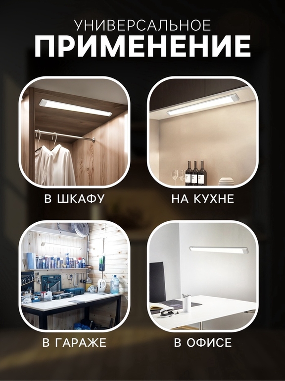 Светильник светодиодный, 600 мм, 20 Вт, 1900 лм, 4000К, 165-265 В, свечение нейтральное белое