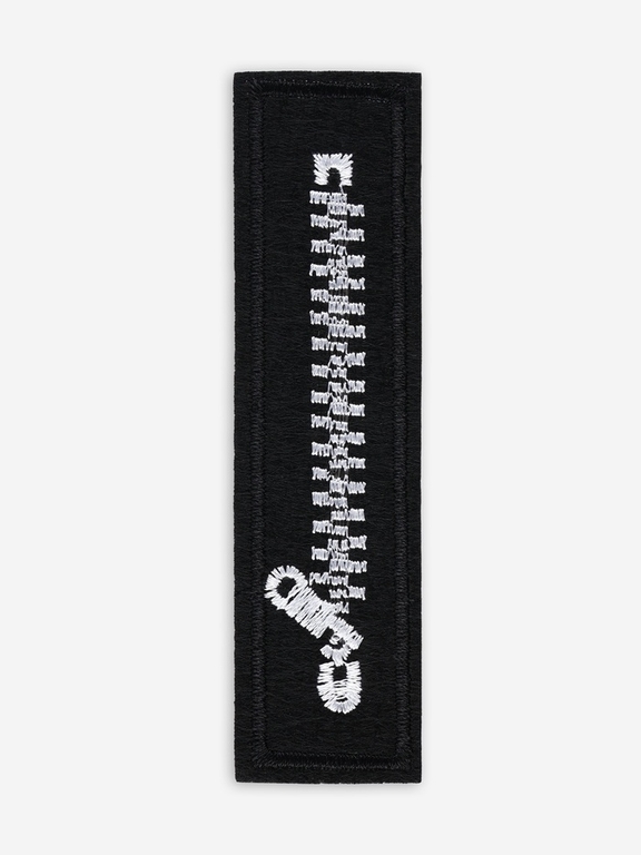 Термоаппликация «Молния», 10×2.5 см, чёрная, белая
