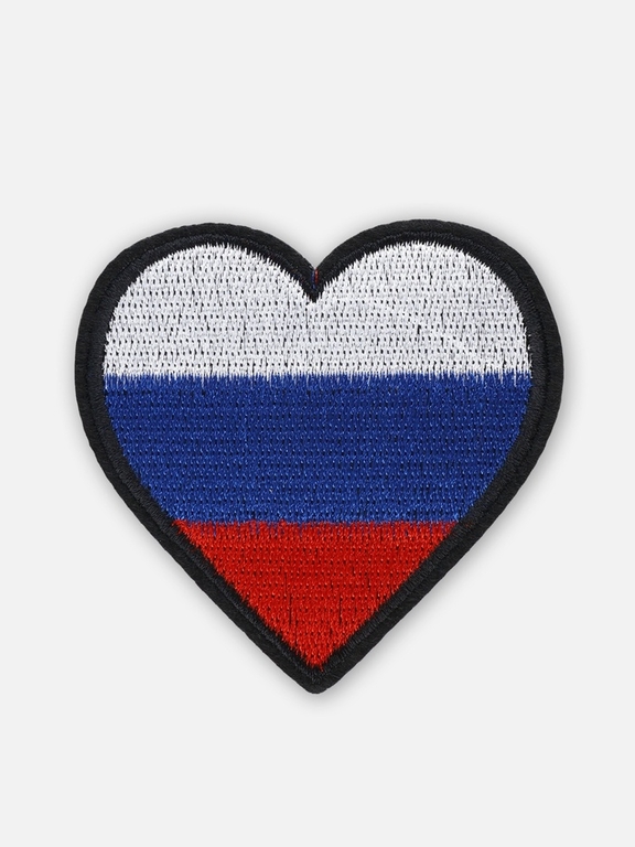 Термоаппликация «Сердце», 7.5×7.5 см, триколор