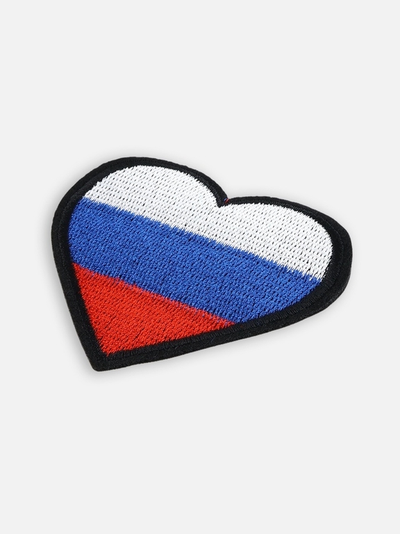Термоаппликация «Сердце», 7.5×7.5 см, триколор