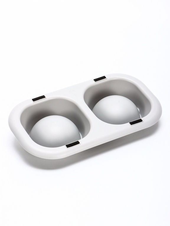 Миска для животных Дубль Мини 0.2 л, Soft-touch, смоки