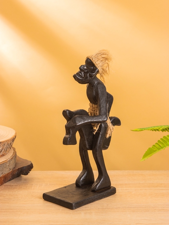 Сувенир «Абориген на коне», 14×7×23 см, дерево