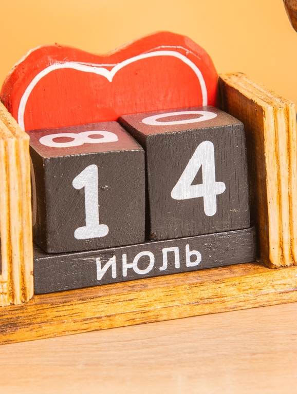 Вечный календарь настольный «Кошки», 6.5×28×15 см, дерево