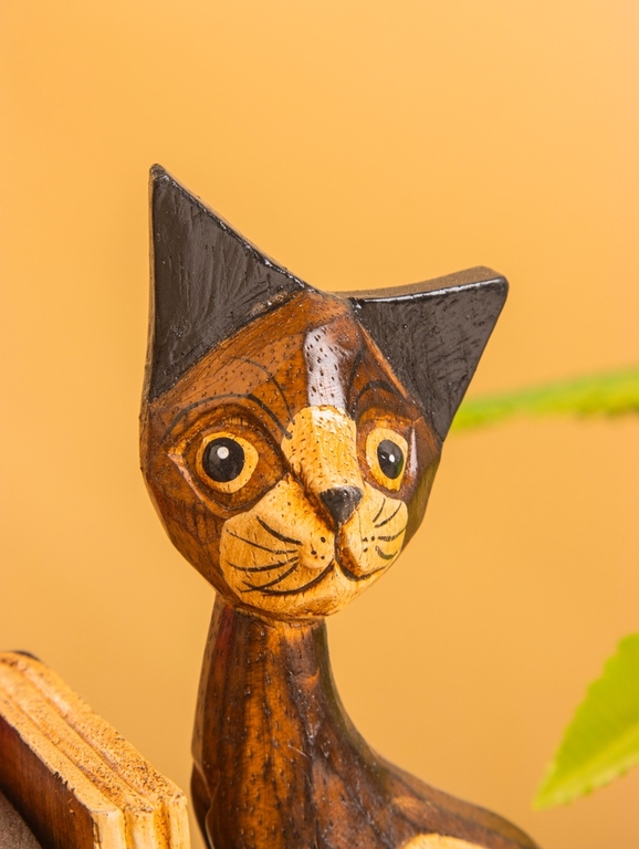 Вечный календарь настольный «Кошки», 6.5×28×15 см, дерево