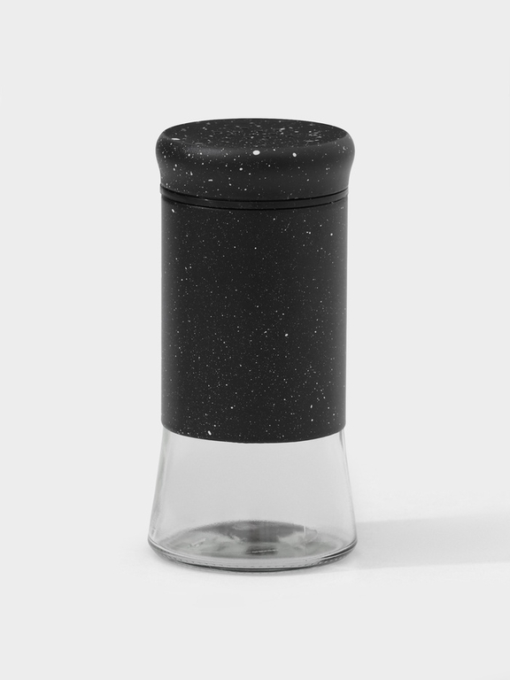 Солонка «Стиль», 150 мл, 5.5×8 см, стекло, чёрная