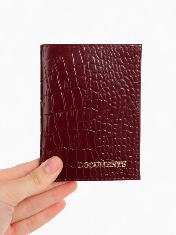 Обложка для автодокументов, цвет бордовый