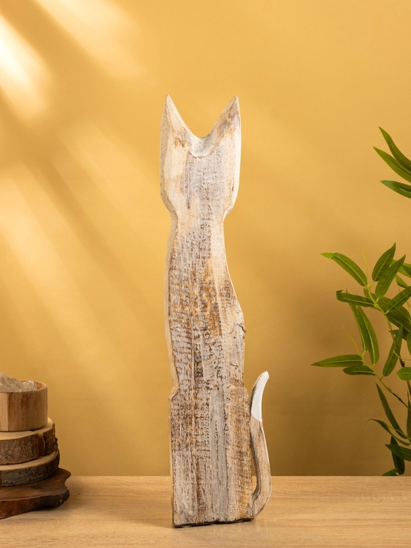 Сувенир «Кошка», 60×12×6.5 см, дерево