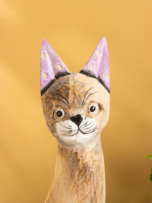Сувенир «Кошка», 60×12×6.5 см, дерево