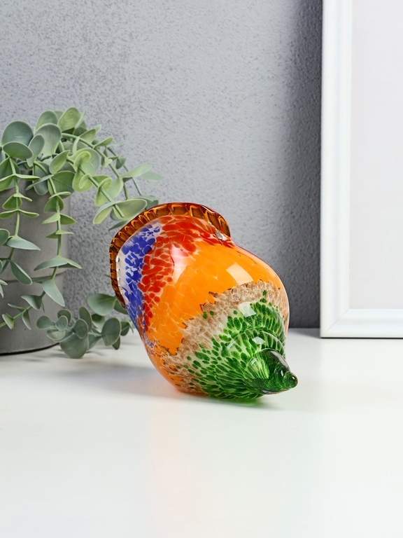 Фигурка стекло «Раковина разноцветная», под муранское, 23×9×11 см