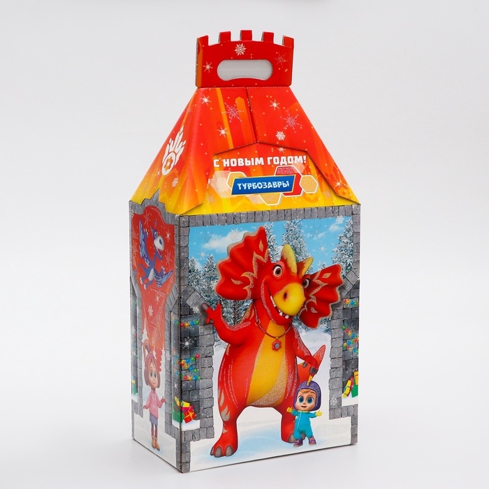 Подарочная новогодняя коробка «Турбозавры», Замок, 19×11.9×35.5 см