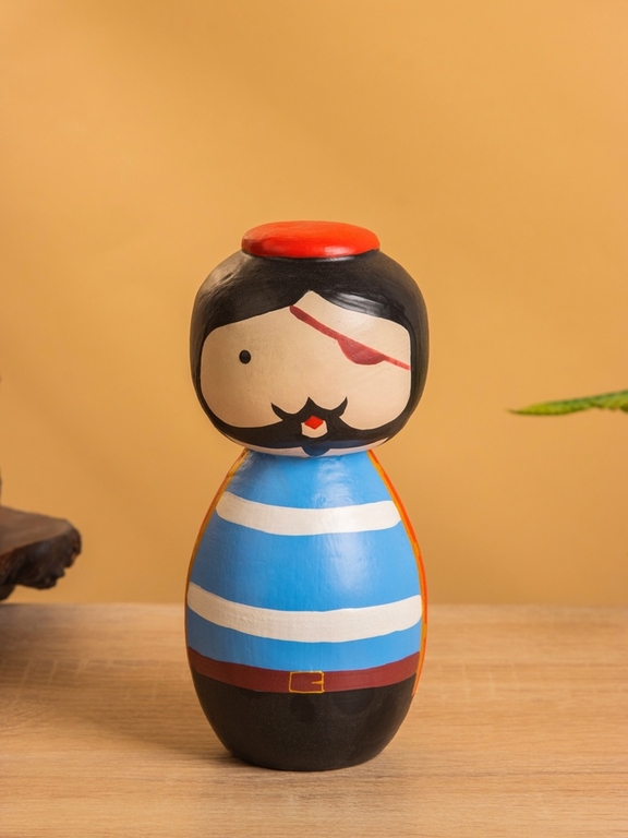 Японская кукла кокеши «Пират», 7×7.5×15 см