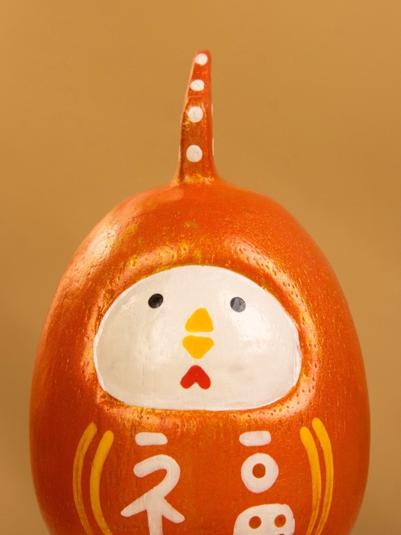 Японская кукла кокеши «Цыпленок», 6×6×9 см, красная