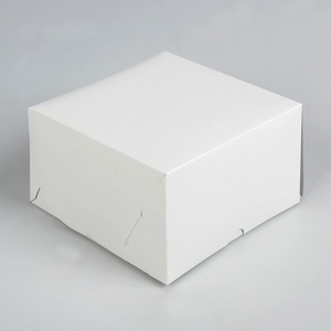 Упаковка для капкейков на 4 шт., без окна, белая 16×16×10 см