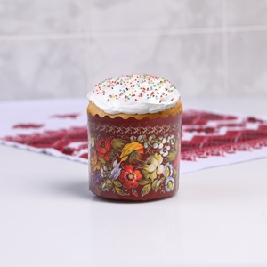 Форма бумажная для кулича «Жостово», 7×6 см, МИКС