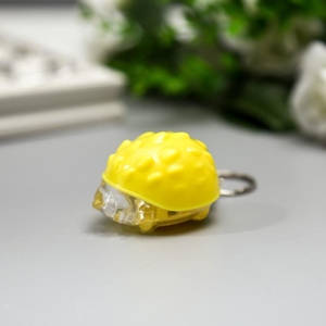 Фонарик брелок для ключей на кольце «Ёжик», 2.8×3.5×4.8 см, МИКС