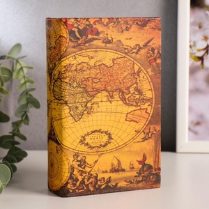 Шкатулка книга-сейф «География», дерево, 17×11×5 см