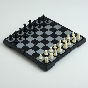 Шахматы магнитные, 19.5×19.5 см, чёрно-белые
