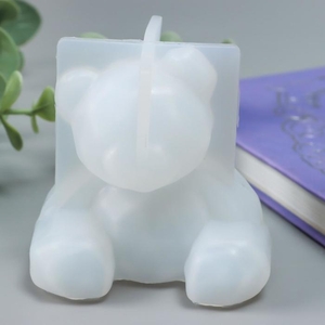 Силиконовый молд, форма для заливки 3D «Медведь-кристалл», 6.3×6×5.6 см