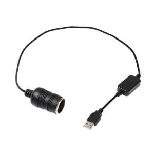 Кабель переходник с USB на прикуриватель, с 5 В на 12 В