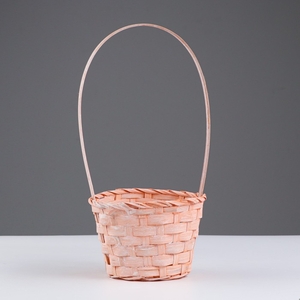 Корзина плетёная 13×9.5/28 см, персиковый, бамбук