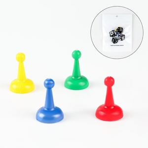 Фишки для настольных игр, фасовка 4 шт., фишка 2.5×1.5×1.5 см