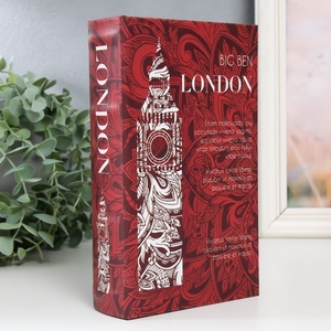 Шкатулка книга-сейф «Биг-Бен», дерево, искусственная кожа, 21×13×5 см