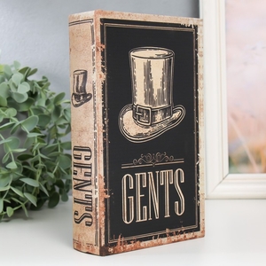 Шкатулка книга-сейф «Цилиндр», дерево и искусственная кожа, с замком, 21×13×5 см
