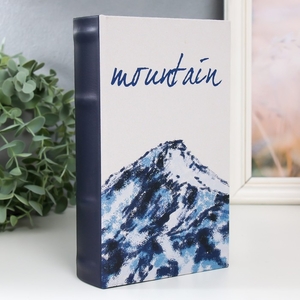 Шкатулка книга-сейф «Горы», дерево, искусственная кожа, 21×13×5 см