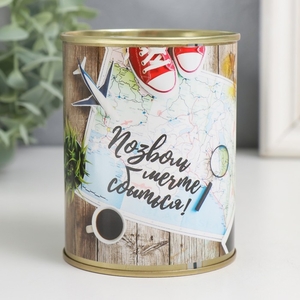 Копилка-банка металл «Позволь мечте сбыться!» 7.3×9.5 см