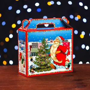 Подарочная коробка «Снеговики» 17.3×6.5×15 см
