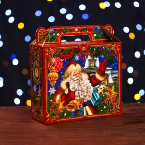 Подарочная коробка «Праздничный коллаж» 17.3×6.5×15 см