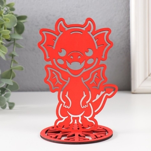 Фигурка на подставке «Дракоша», красный, 13×8.5 см, (набор 2 детали)
