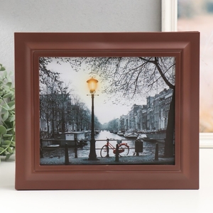 Ключница настенная «Амстердам», панно декоративное, 26.5×31.5 см, орех