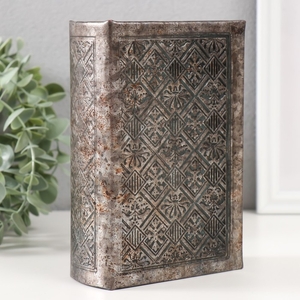 Шкатулка книга-сейф «Узоры», дерево, искусственная кожа, тиснение, 17×11×5 см