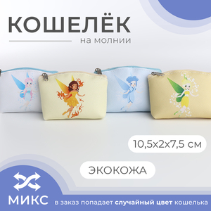 Кошелёк монетница детская на молнии, цвет МИКС
