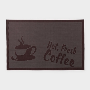 Салфетка сервировочная на стол Fresh coffee, 45×30 см, цвет кофейный